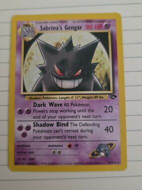 Sabrina's Gengar Pokémon Card - 1995